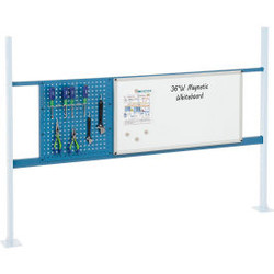 Global Industrial 18"" Pegboard & 36"" Whiteboard Panel Kit 72""W Blue