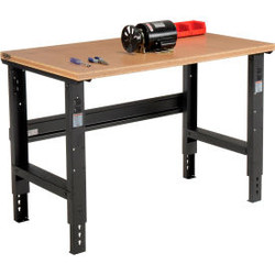 Global Industrial Adjustable Height Workbench 48 x 30"" Shop Top Square Edge Bla