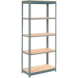 Global Industrial 5 Shelf Boltless Shelving Starter 36""W x 12""D x 60""H Wood D