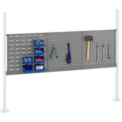 Global Industrial 36"" Pegboard & 18"" Louver Panel Kit 60""W Gray