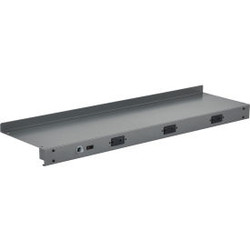 Global Industrial Steel Upper Shelf W/ 3 Duplex Outlets 48""W x 12""D Gray