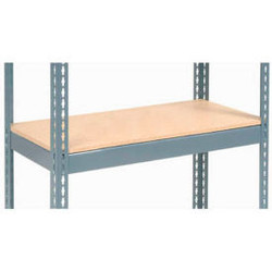 Global Industrial Additional Shelf Double Rivet Wood Deck 48""W x 24""D Gray USA