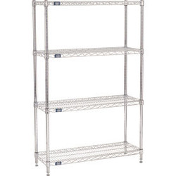 Nexel 4 Shelf Chrome Wire Shelving Unit Starter 36""W x 12""D x 63""H
