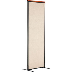 Interion Deluxe Freestanding Office Partition Panel 24-1/4""W x 97-1/2""H Tan