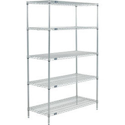 Nexel 5 Shelf Poly-Z-Brite Wire Shelving Unit Starter 60""W x 21""D x 63""H