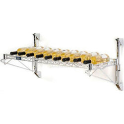 Wine Bottle Rack - Single Wide 1 Shelf Wall Mount 13 Bottle 48""W x 14""D x 14""