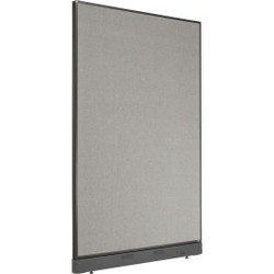 Interion Office Partition Panel with Pass-Thru Cable 48-1/4""W x 100""H Gray