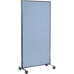 Interion Mobile Office Partition Panel 36-1/4""W x 99""H Blue