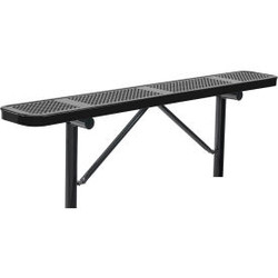 Global Industrial 6' Outdoor Steel Flat Bench Perforated Metal In Ground Mount B