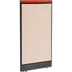 Interion Deluxe Non-Electric Office Partition Panel with Raceway 24-1/4""W x 47-