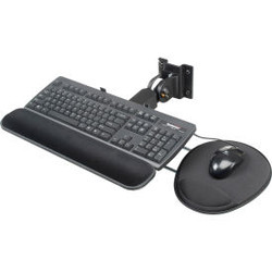 Global Industrial Flip Up Keyboard & Mouse Tray 18""W Black