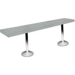 Global Industrial Locker Room Bench Plastic Top with Pedestal Legs 36""W x 9-1/2