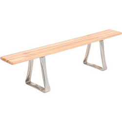 Global Industrial Locker Room Bench Hardwood With Trapezoid Legs 36 x 9-1/2 x 17