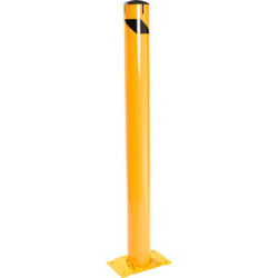 Global Industrial Steel Safety Bollard W/Removable Base and Cap 5.5''D x 60''H