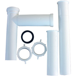 Lasco 1-1/2 In. OD x 16 In. White Plastic Disposer Drain Kit 03-4107