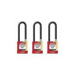 Abus Keyed Padlock,3/4" W x 3" H Shackle,PK3 20111