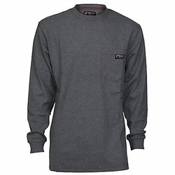 Mcr Safety FR Long Sleeve Shirt,10.6 cal/sq cm,Gray LST1GL
