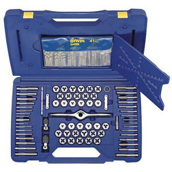 Irwin Tap/Die Set,116pc,BSP,Metric,NPT,UNC  1841432