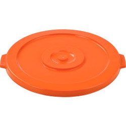 Global Industrial Plastic Trash Can Lid - 32 Gallon Bright Orange