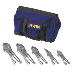 Irwin Locking Plier Sets,Plain Grip,5 Pcs 2077704