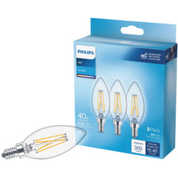 Philips 3pk 40w B11 Led Dl Bulb 567388