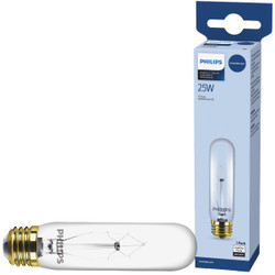 Philips 25W Clear Medium Tubular T10 Incandescent Display Light Bulb