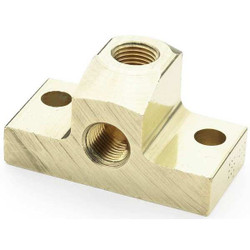 Parker 90 Drop Ear Elbow, Brass, 1/8 in, NPT 2200PDE-2