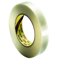 Filament Tape, 898, 0.94 in W x 60 yd L, 6.6 mil Thick, Clear