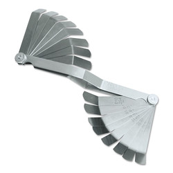 16 Blade Overhead Valve Feeler Gauge Set, 0.009 in to 0.027 in Thickness, Inch/Metric, 1/2 in x 9 in