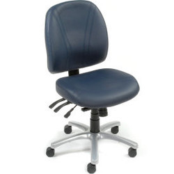 Interion Multifunction Chair With Mid Back Vinyl Blue