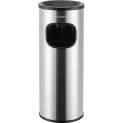 Global Industrial Stainless Steel Ashtray Trash Can 3 Gallon Matte