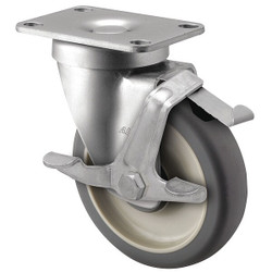 Albion PlateCaster,Swivel,Polyurethane,6 3/16"H P2XA05031SF