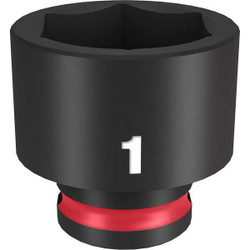 Milwaukee Tool Standard Impact Socket,Steel,1" 49-66-6114