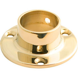 Lavi Industries Flange Wall for 1"" Tubing Polished Brass
