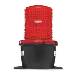 Federal Signal Low Profile Warning Light,Strobe,Red LP3T-120R