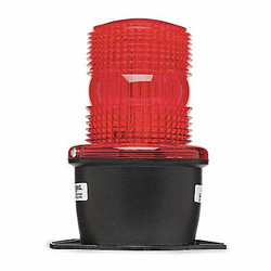 Federal Signal Low Profile Warning Light,Strobe,Red LP3T-120R