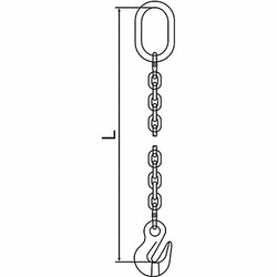 Pewag Chain Sling,3/8 in Size,G120,5 ft L,SOG 10G120SOG/5