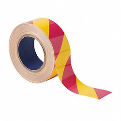 Brady Floor Tape,Pink/Yellow,2 inx100 ft,Roll 170000