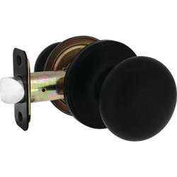 Steel Pro Matte Black Half Round Passage Knob TFX930B