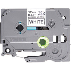 Brother Label,Blk/Wht,Acid-Free,.47" x 26.2 ft. TZEAF231