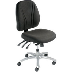 Interion Multifunction Chair With Mid Back Fabric Black