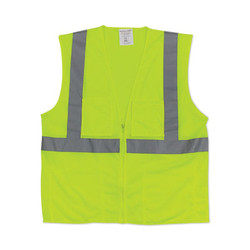 PIP VEST,2XL,ZIP,HIVIS LM YL 302-MVGZ4PLY-2X