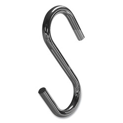 deflecto® S Hooks, Metal, Silver, 50/pack 20013