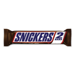 Snickers® Sharing Size Chocolate Bars, Milk Chocolate, 3.29 Oz, 24/box MMM32252