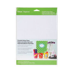 Cricut® Explore Printable Sticker Paper, 8.5 x 11, White, 10/Pack 2009491