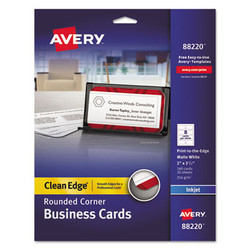 Avery® CARD,BUS,CE,160/PK,WH 88220