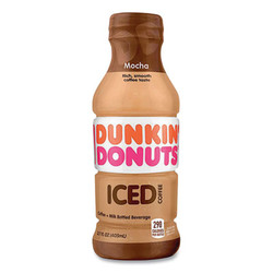 Dunkin Donuts® Mocha Iced Coffee Drink, 13.7 Oz Bottle, 12/carton 049000072389