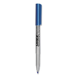 Stride StrideMark Permanent Marker, Fine Bullet Tip, Blue, 12/Pack 27002
