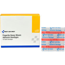 First Aid Only Heavy Woven Fingertip Bandages 50/Box
