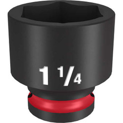 Milwaukee Tool Standard Impact Socket,Steel,1 1/4" 49-66-6214